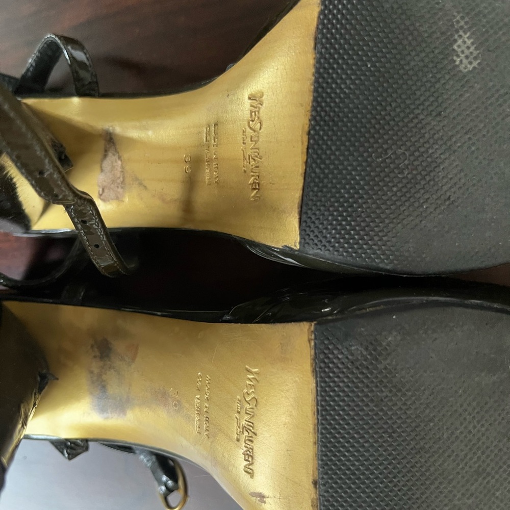 YSL Ankle Strap Patent Leather Heels, size 39 - Picture 4 of 9
